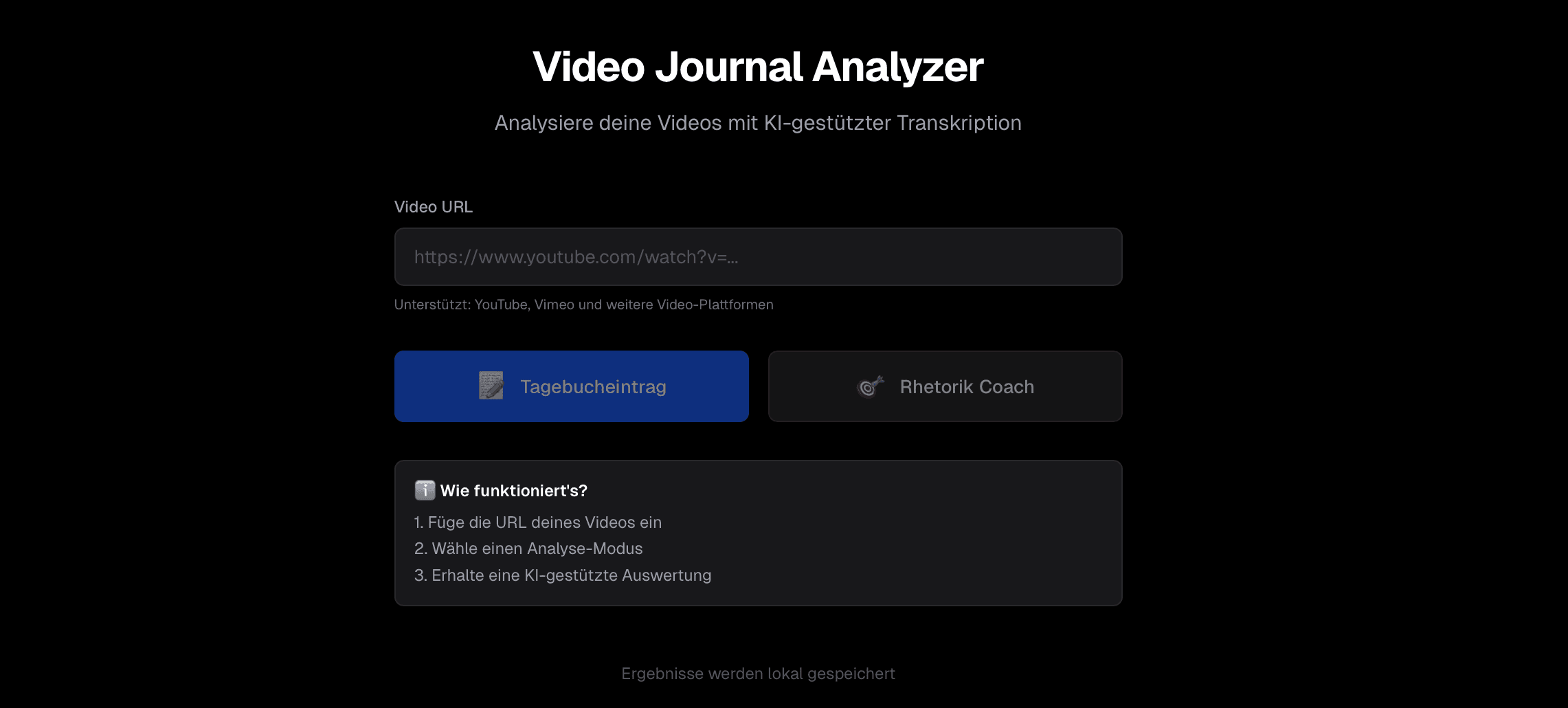 Video Journal Analyzer